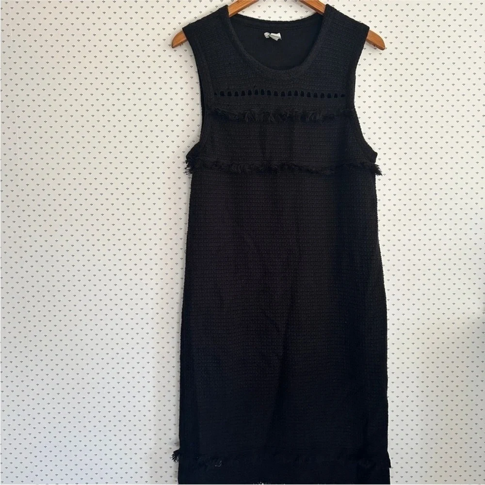 J. CREW Sleeveless Woven Knit Tweed Fringe Dress
